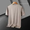 T-shirt mode pour hommes avec motifs de lettres brodées noir, jaune et gris dans différents styles 100% coton respirant et infroissable