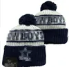 Cowboys Fashion- Beanie Knitted Sports Teams Baseball Football Basketball Beanies Women& Men Pom Fashion Winter Top Caps Sport Knit Hats A0