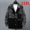 Heren Jassen Kleurblok Patchwork Denim Jas Mannen 11XL 10XL Plus Jean Vintage Jas Mannelijke Big Size Bovenkleding 230923