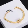 Collana girocollo a catena placcata oro lucido 18 carati Designer strass Lettera Collane Bracciale Accessori di gioielli di alta qualità per le donne Regali per gli amanti della festa nuziale