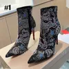 プレミアムファッション女性のスエードハイヒールブーツカラフルなキラキラ女性のためのハイヒールEU 35-45