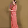 Vêtements ethniques Asie Costume Femme Oriental Mode Été Longue Robe Tibet Fil Manches Robe De Soirée Rétro Cosplay Tenues