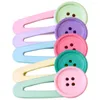 Bandanas 5 Pcs Hair Tongs Clips Women Decorative Button Metal Accessories Girl Snap Miss