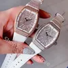 Famosa marca de moda vinho barril relógios cz quartzo relógio de pulso aço inoxidável à prova dwaterproof água relógio feminino couro genuíno dial watch197a