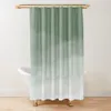 Rideaux de douche Sage vert aquarelle Ombre rideau de douche salle de bain tissu Polyester imperméable moderne rideaux de douche décor de bain avec 12 crochets 230923
