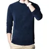 Herren Body Shapers Plüschpullover mit und verdicktem Winterwärme Chenille Einfarbig T-Shirt Haarersatz