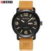 Zegar Zegar Watch marka mody Curren Casual Leather Business Watch Mężczyźni Data Tydzień Kwarc Mężczyzna Montre Homme2456