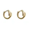 Hoop Earrings Vintage Gold Color Matte Round For Women Trendy Earring Jewelry Prevent Allergy Party Accessories Girl's Gift