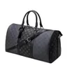 5A Dustomer Duffle Bage Pu Leather Weekend أكياس سفر للرجال أمتعة الأمتعة الإبداعية 9918 Black Gray Splice Locking Handbags 45 سم أمتعة حقيبة كبيرة السعة