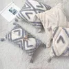 Pillow Tufted Boho Decor Cover Wool Woven Geometric Tassel Case Sofa Bed Living Room Decorative No Core