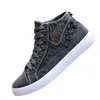 Klänningskor Spring och Autumn High Top Canvas Men's AllMatch Casual Sneakers Breattable Deodorant Denim 230923