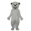 Costume della mascotte dell'orso polare bianco di Halloween Personaggio a tema anime dei cartoni animati di alta qualità Costume per adulti per la festa di Natale
