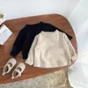 Conjuntos de roupas Outono Malha Babys Coreano Calças de cor sólida para meninas Casual Pit Strap Set Baby Fashionable 230923