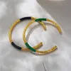 Emaille groene patchwork snake schaal opening armband voor vrouwen Franse lichte luxe niche vintage prachtige charme sieraden