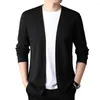 Maglioni da uomo Slim Fit Maglione da uomo Cappotto in tinta unita Elegante cardigan lavorato a maglia per abbigliamento maschile casual primaverile autunno