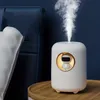 1pc Portable USB Air Humidifier with Warm Light and Double Wet Aroma Diffuser - Perfect for Office, Living Room, Bedroom, Bathroom, Car, and Small Spaces