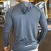 Men's Hoodies Sweatshirts KAMB Jacket Long Sleeve T shirts Running Training Clothes Quick Dry Breathable Sports T Shirt For Men 230923