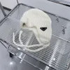 Designer muts Winter Gebreide Muts Wollen Muts Dames Grof Gebreid Dik Warm Kunstbont Mutsen Hoeden Vrouwelijke Bonnet Beanie Motorkap Hoeden Voor Mannen