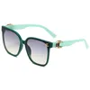 Lunettes de soleil polarisées carrées surdimensionnées rétro de marque de luxe pour femmes hommes vintage nuances UV400 classique grand cadre en métal rouge vert lunettes de soleil 113 J7AL