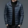 Mens Down Parkas Lightweight Warm Mens Down Jacket Huven Kort 90 Vit Solid Color Fashion Autumnwinter 230923