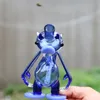 Szklany bong kaczka design platforma olejna mała pęcherzyka zlewka recyklingowa hakahs niebieskie rurki palenia z bangerem kwarcowym 14 mm