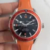 Top Mens Automatique Cal 8500 Montre Orange Noir Bleu Hommes Apnée James Bond 007 Ocean Diver 600m Planet Bracelet En Caoutchouc Professionnel Ban2890