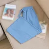 Pantalones de mujer, Tops sólido alto, pantalones cortos elásticos de cintura, pantalones casuales de verano para mujer, pantalones rectos con bolsillos