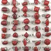 Gemengde grootte rood turkoois ringen voor vrouwen mode-sieraden 50 stuks Whole252l