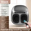 Benmassager Electric Foot Massage Machine Shiatsu Deep Knead Air Compression för hälsovård Infraröd uppvärmningsterapi Anti-stress Massage 230923