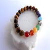 SN0571 New Buddha Chakra Bracelet Tiger's Eye Chakra Bracelet Yoga Meditation Bracelet for Girls Silver Buddha Bracelet 278L