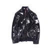 Men's Jackets Men Glossy Baseball Jacket Male Metallic Night Club Dancing Coat Motorcycle Black Straight Clubwear DJ Singer Shiny Windbreaker 230923