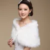 Women's Fur Faux Fur Women Wedding Jackets White Black Faux Fur Accessory Bridal Shawl Wraps Cape Winter Evening Party Coat Cloak Custom Made 230923