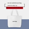 Shopping Bags 2023 Arrival canvas tote bag cotton shopping bags shopper sac toile personnalisable side for ladies 230923