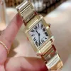 Topselling Classic 3 Styles 18K Gold Woman Wristwatches Sapphire Glass 20mmx25mm 25mmx30mm Border VK Quartz Movement High Quality 267L