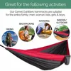 Hammocks Nylon Color Matching Hammock Outdoor Camping Ultra Light Portable Hammock för dubbel person utomhus rekreation Hammock Swing 230923