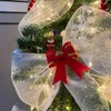 Décorations de Noël Arbre Mesh Tulle Rouleau Tissu Pendentif Joyeux Décor pour la maison 2023 Cadeaux de Noël DIY Craft Cristmas Navidad Année 230923