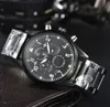 Top venda relógio masculino pulseira de aço inoxidável relógios masculinos movimento quartzo vidro safira relógios de pulso à prova dwaterproof água