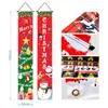 180x30 cm Bandiere di ornamenti natalizi Babbo Natale nano Benvenuto Porta Banner Tessuto in poliestere 100D Appeso Decorazione Banner SDJ202101666