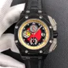 TOPQuality JF Maker Super Version Мужские часы с хронографом Workin 44 мм 26290 Углеродное волокно 18-каратного розового золота CAL 3126 Механизм Механический278n