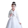 Women's Fur Faux Fur 41XC Beige White Elegant Warm Faux Fur Shawl Wedding Flower Girl Wrap Plush Short Coat Fairy Marriage Accessories 230923