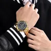 Reloj Hombre GOLDENHOUR Luxury Gold Men's Watch montre homme Automatic Clock Sport Man Wrist Watches Relogio Masculino2272