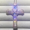 Kedjor 925 Silver Exquisite Bible Jesus Cross Pendant Halsband Kvinnor Män Crucifix Charm Simulerade Diamond Rose Gold Jewelry207T