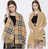 Gilets pour femmes Laine Automne et hiver Écharpe de poche pour femme Châle Plaid Faux Cachemire Cadeau de vacances Drop 230923