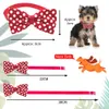 Abbigliamento per cani 8PCSSET Papillon a pois a righe Papillon Classico Mix Collare Cinghia regolabile Forniture per toelettatura animali 230923