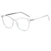 Solglasögon Blue Light Blocking Glasses Frame Optical Full Rim Alloy Flexible TR-90 Plastic AR Coating Quality Recept