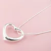 Nova jóia de prata barata 925 prata esterlina moda charme coração amor pingente colar 1003277j