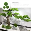 Decoraciones de jardín 3 PCS Artificial Moss Decorativo Tazón de vidrio Bolas Decoración Verde Plantador de plástico Relleno preservado