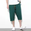 Men's Pants Summer Autumn Cargo Men Solid Casual Japanese Linen Sports Feet High Street Harajuku Sweatpants Clothing