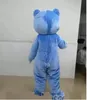 Adulto tamanho completo urso azul mascote traje halloween natal personagem dos desenhos animados roupas terno folhetos de publicidade roupas