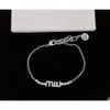 Letter Wind Necklace Bracelet Miumius Designer Luxury Fashion 2023 New Crystal Set Chain Perfect For Girls' Holiday Gifts